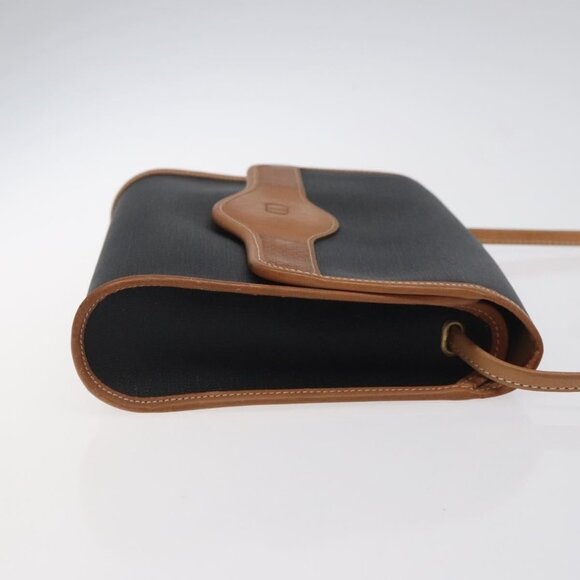 Christian Dior Shoulder Bag PVC Leather Black Gold Auth BA2862 - Picture 5 of 16